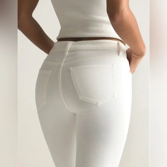 NWOT Luna Stretch Slim Straight Jeans Cloud White Sz 26 - Picture 3 of 9